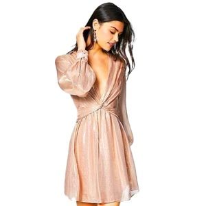 Ramy Brook Silk Blend Elise Mini Dress in Blush